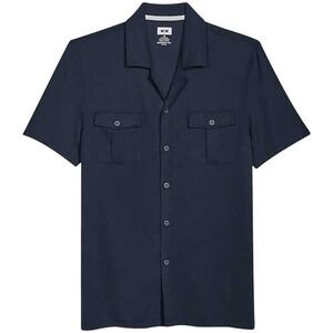 Joseph Abboud Men's Modern Fit Camp Shirt Navy Medium Capsule Outdoor Minimalist